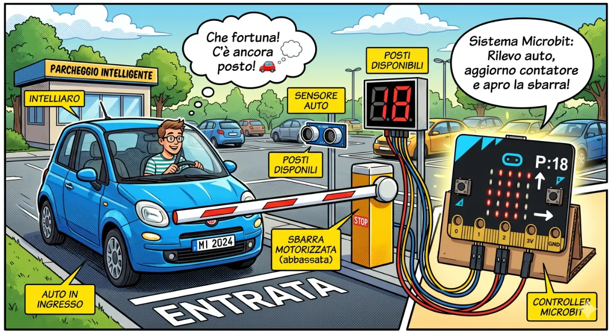 12-Il Parcheggio Smart (Accesso Automatizzato con Conteggio) 🅿️🤖