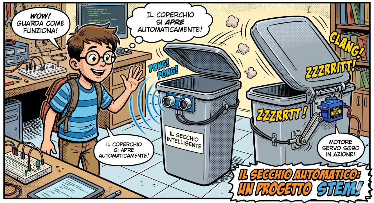9-Il Cestino Smart con Sensore e Servo 🗑️🤖